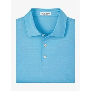 Peter Millar -L- Summer Comfort Rizzo Performance Jersey Polo Port Blue $110